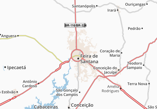 Karte Stadtplan Feira de Santana