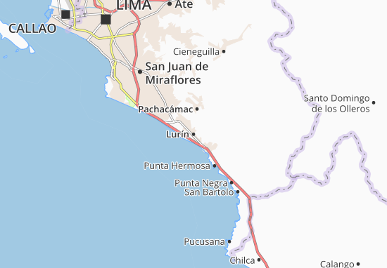 Karte Stadtplan Lurín