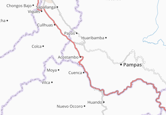 Karte Stadtplan Acostambo