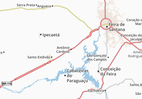 Antônio Cardoso Map
