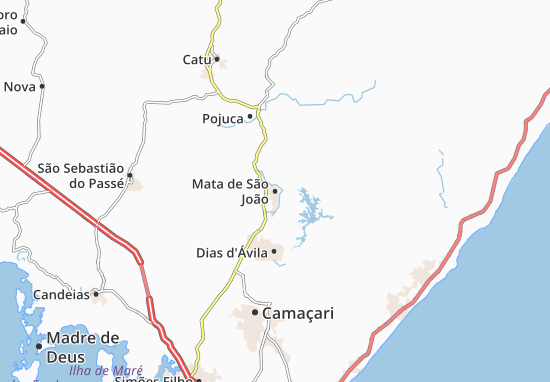 Karte Stadtplan Mata de São João