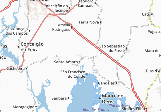 Kaart Plattegrond Santo Amaro