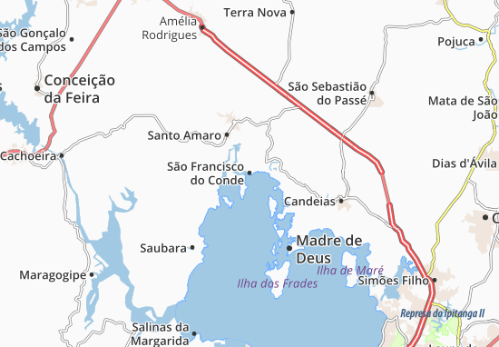 Karte Stadtplan São Francisco do Conde