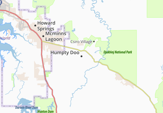 Karte Stadtplan Humpty Doo