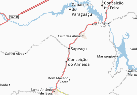Kaart Plattegrond Sapeaçu