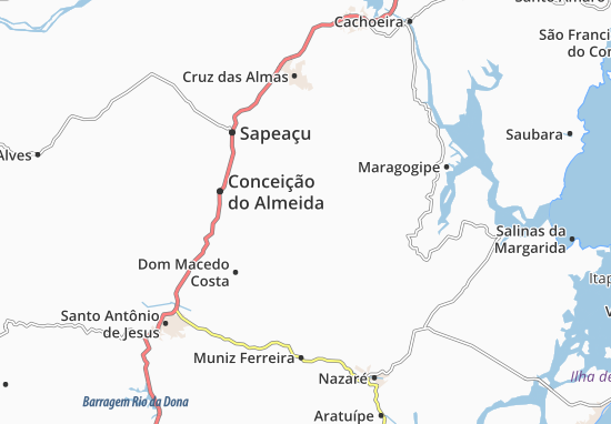 Karte Stadtplan São Felipe