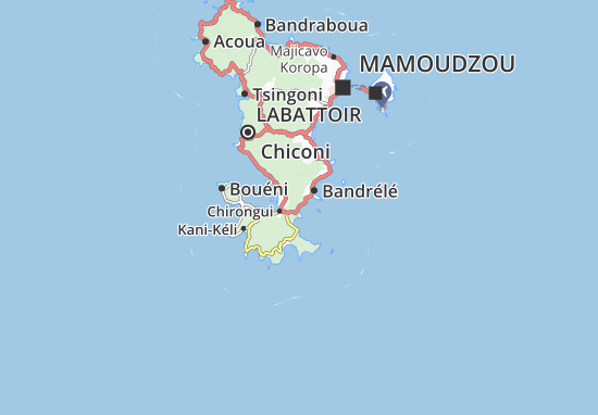 Karte Stadtplan Bambo-Est