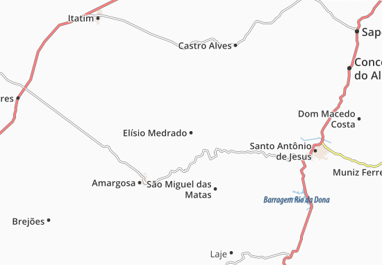 Elísio Medrado Map