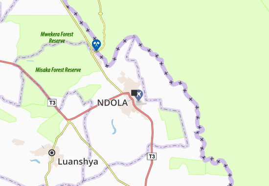 Kaart Plattegrond Ndola