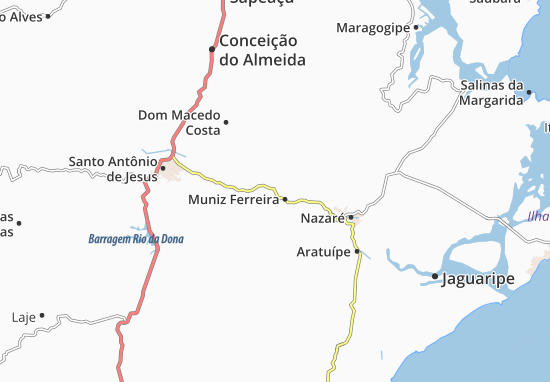 Karte Stadtplan Muniz Ferreira