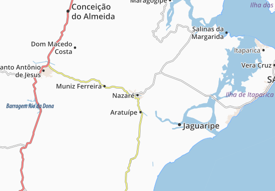 Karte Stadtplan Nazaré
