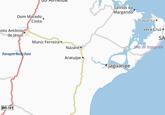 Karte Stadtplan Aratuípe