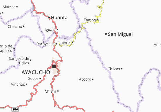 Kaart Plattegrond Acos Vinchos
