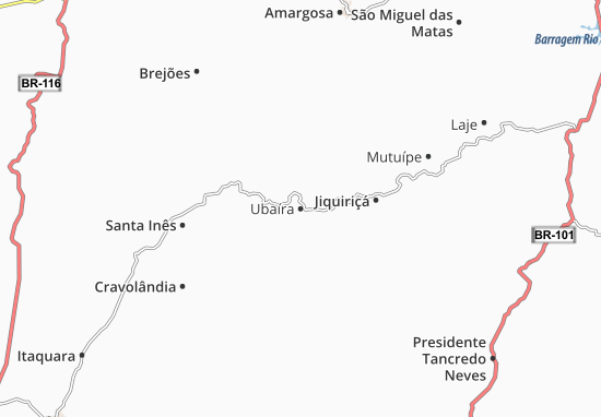 Kaart Plattegrond Ubaíra