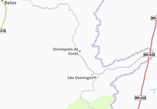 Kaart Plattegrond Divinópolis de Goiás