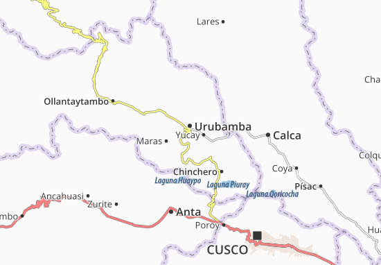 Karte Stadtplan Yucay