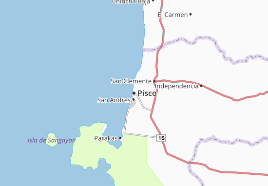 Karte Stadtplan Pisco