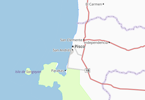 Kaart Plattegrond San Andrés