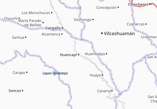 Karte Stadtplan Huancapi