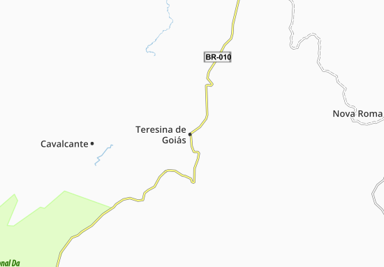 Karte Stadtplan Teresina de Goiás