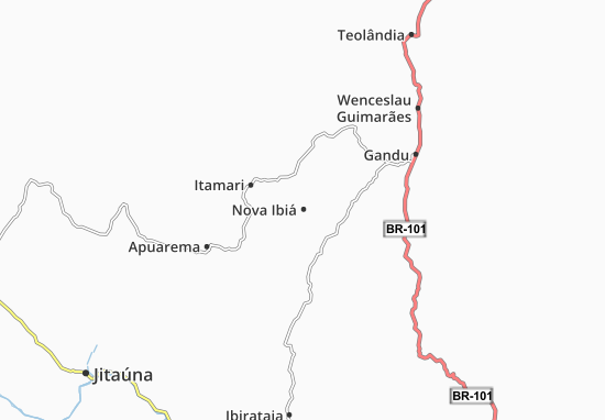 Nova Ibiá Map