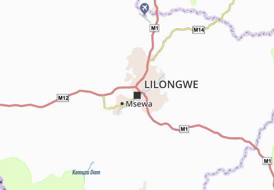 Kaart Plattegrond Lilongwe