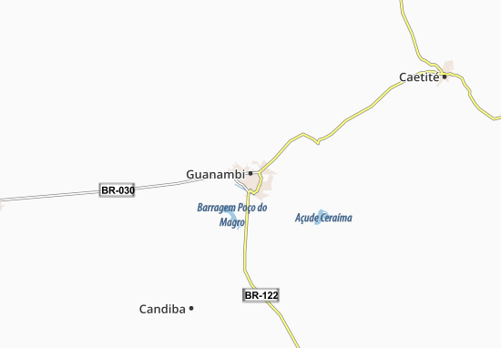 Karte Stadtplan Guanambi