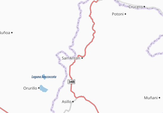 Kaart Plattegrond San Antón