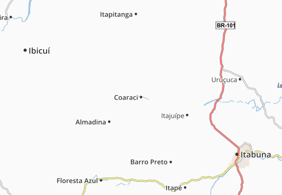 Karte Stadtplan Coaraci