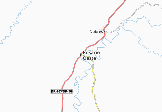 Kaart Plattegrond Rosário Oeste