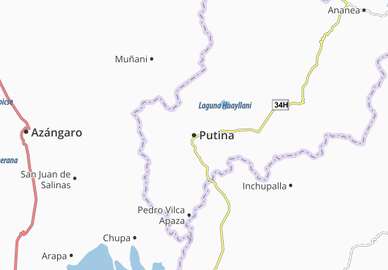 Kaart Plattegrond Putina