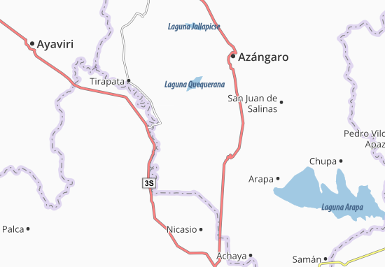 Karte Stadtplan Santiago de Pupuja