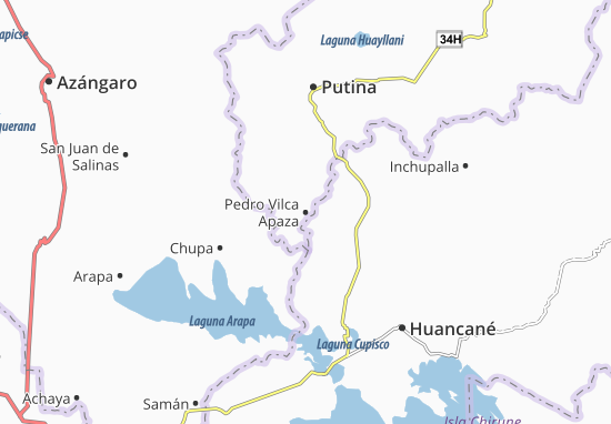 Kaart Plattegrond Pedro Vilca Apaza