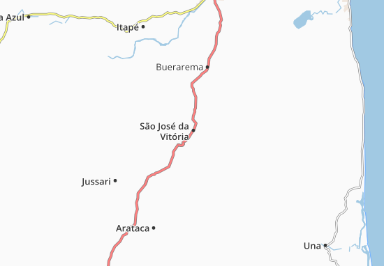 Kaart Plattegrond São José da Vitória