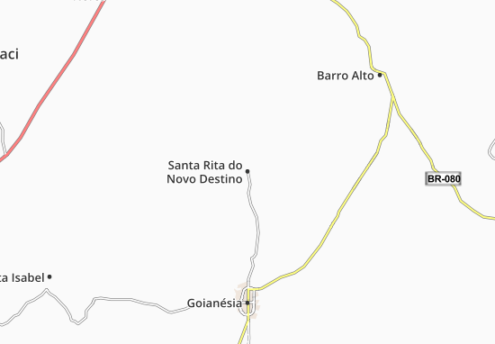 Karte Stadtplan Santa Rita do Novo Destino