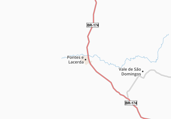 Karte Stadtplan Pontes e Lacerda