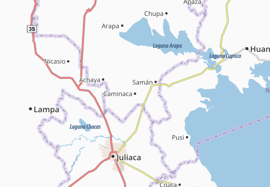 Karte Stadtplan Caminaca