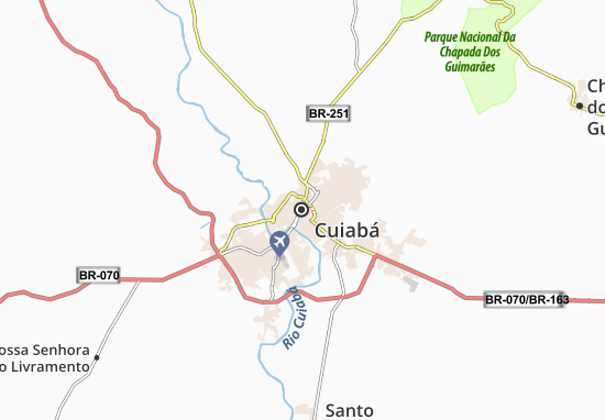 Karte Stadtplan Cuiabá