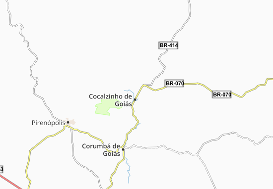 Karte Stadtplan Cocalzinho de Goiás