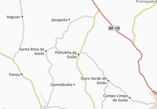 Kaart Plattegrond Petrolina de Goiás