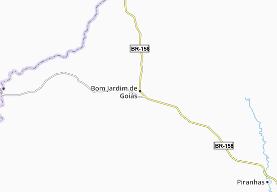 Kaart Plattegrond Bom Jardim de Goiás