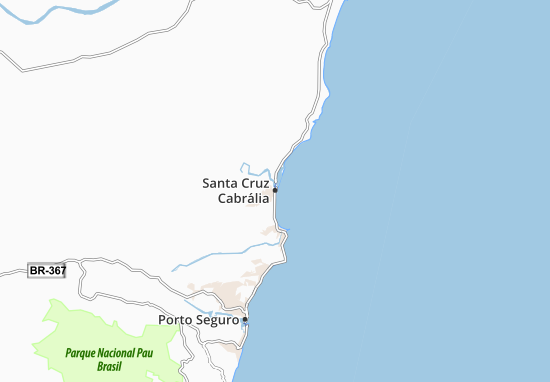 Karte Stadtplan Santa Cruz Cabrália