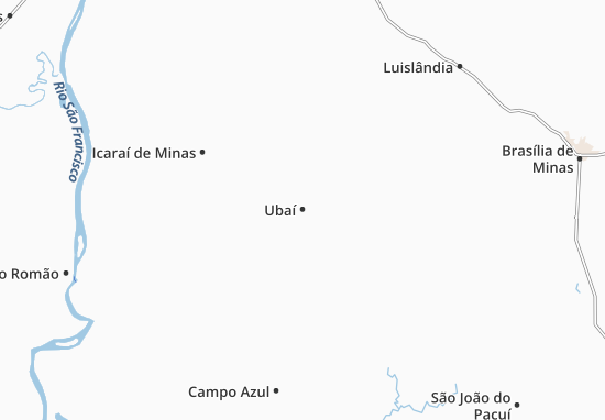 Karte Stadtplan Ubaí