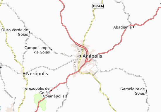 Karte Stadtplan Anápolis