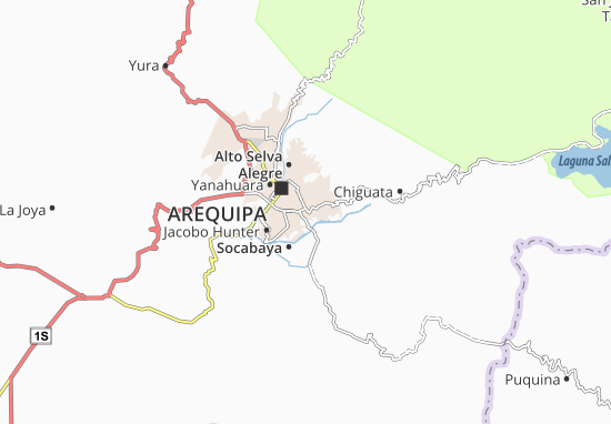 Karte Stadtplan Paucarpata