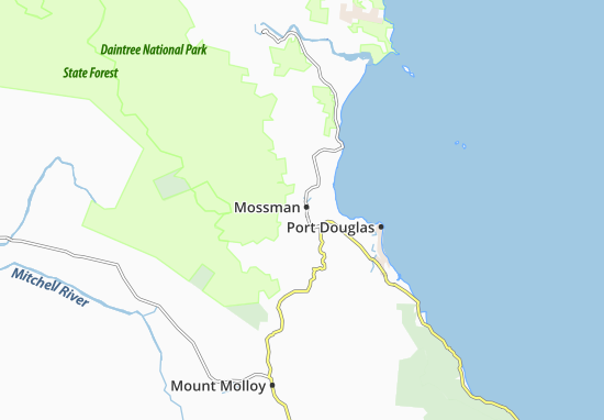 Karte Stadtplan Mossman