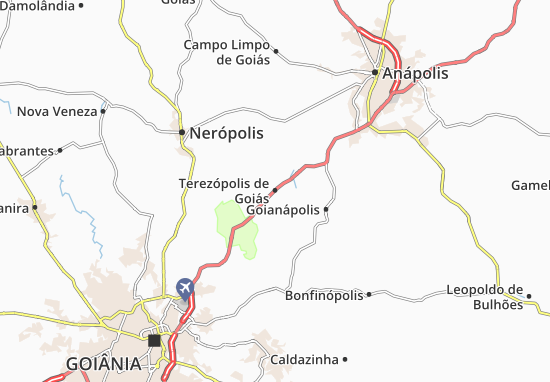 Kaart Plattegrond Terezópolis de Goiás