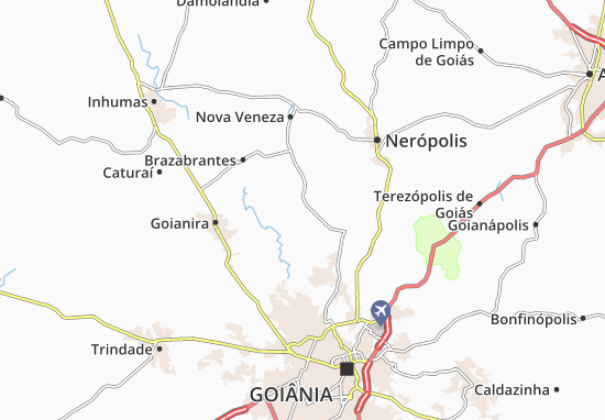 Kaart Plattegrond Santo Antônio de Goiás
