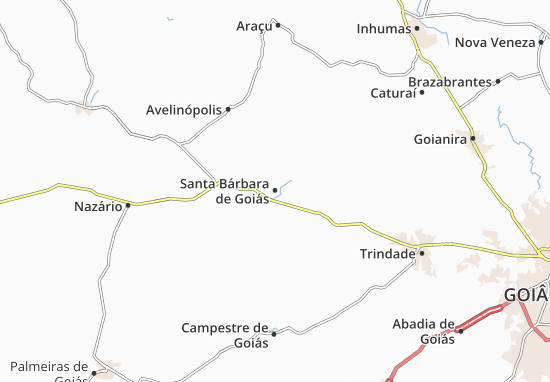 Karte Stadtplan Santa Bárbara de Goiás
