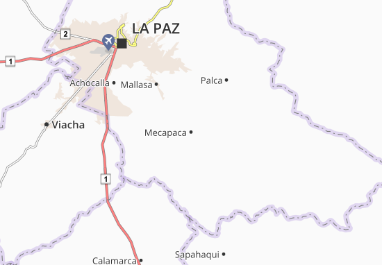 Karte Stadtplan Mecapaca